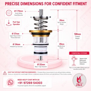 metropole flush valve piston kit