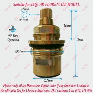 jaguar jaquar type florentine model water tap spindle