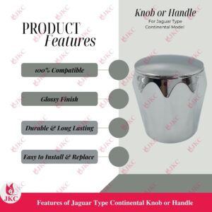 JKC Jaguar Type Continental Model Water Tap Handle / Knob - (JKC-1160) 1160 Jaquar Continental Handle or Knob (1)