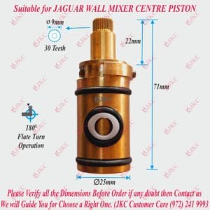 JKC Jaguar Type Continental Model Wall Mixer Center Piston Set - (JKC-7010) JKC Jaguar Type Continental Model Wall Mixer Center Piston Set - (JKC-7010)