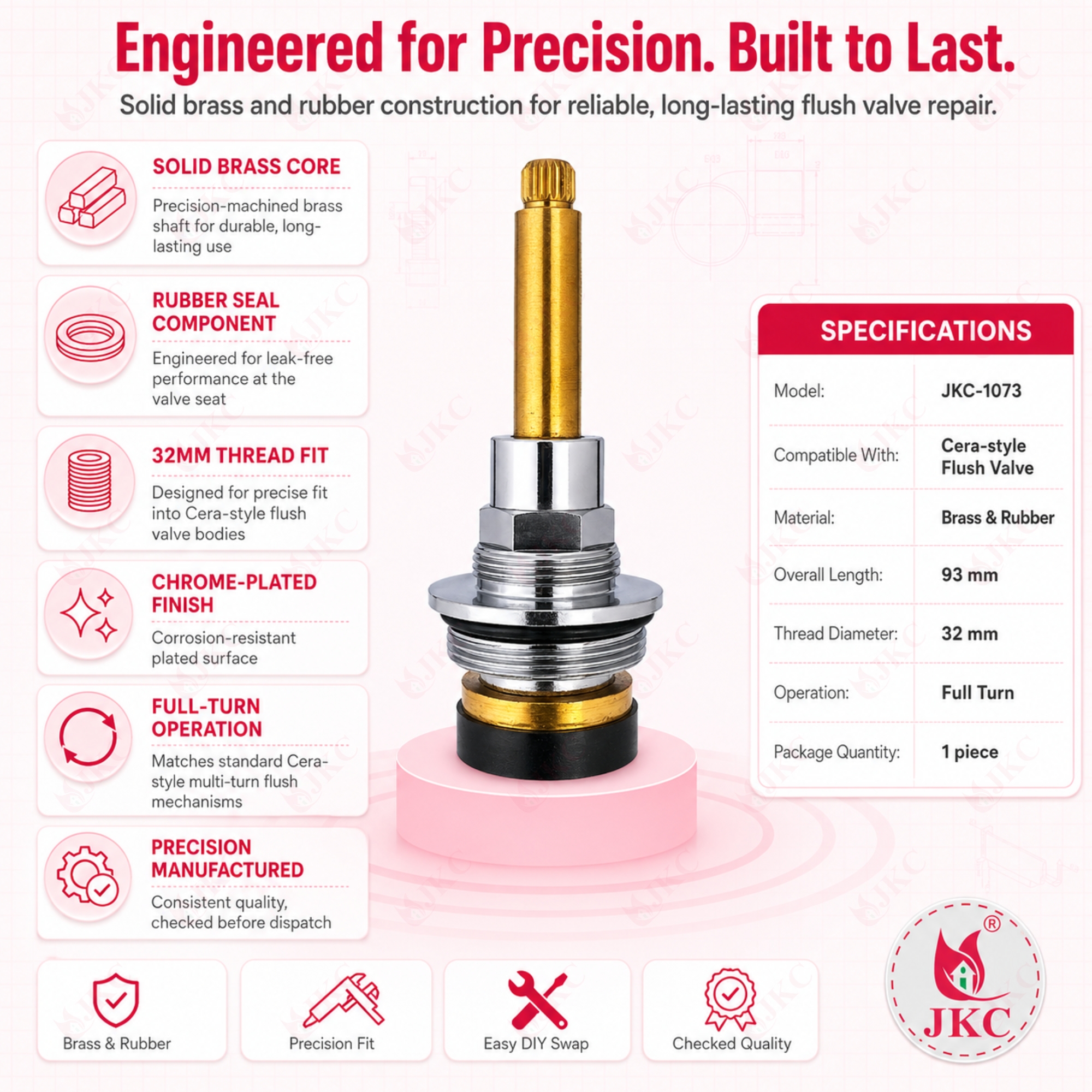 1073 – Cera Type Flush Valve Spindle (3) cera type flush valve spindle