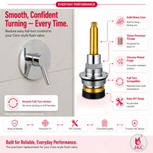 JKC Cera Type Flush Valve Spindle - 32mm (JKC-1073) cera type flush valve spindle