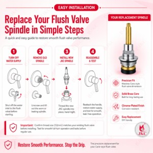 JKC Cera Type Flush Valve Spindle - 32mm (JKC-1073) cera type flush valve spindle