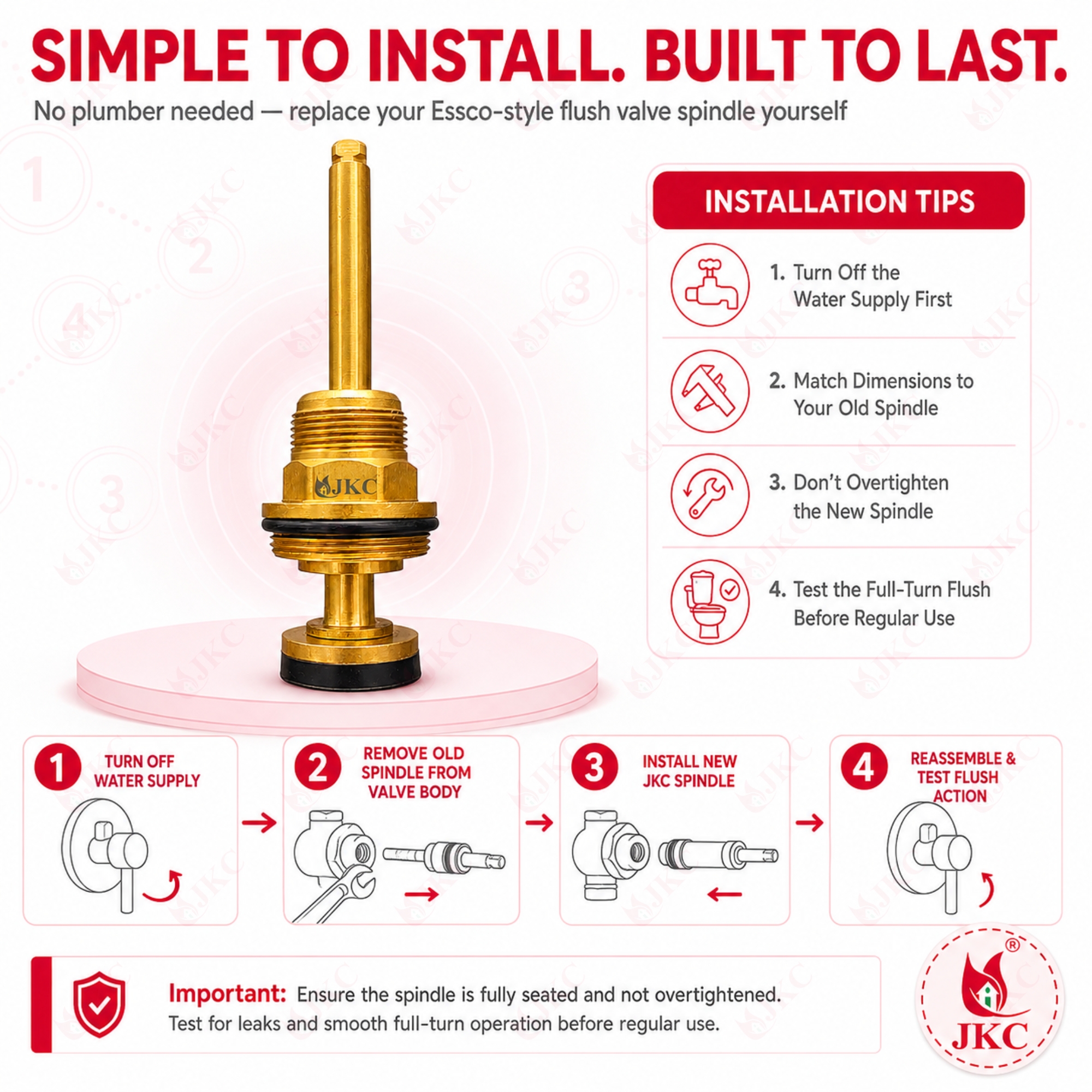 1074 – Essco Type Flush Valve Spindle (13) essco type flush valve spindle
