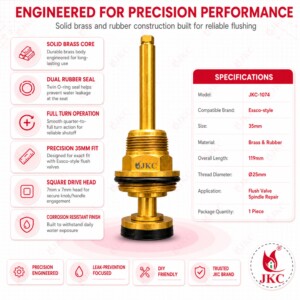 JKC Essco Type Flush Valve Spindle - 35mm (JKC-1074) essco type flush valve spindle