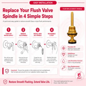 JKC Essco Type Flush Valve Spindle - 35mm (JKC-1074) essco type flush valve spindle