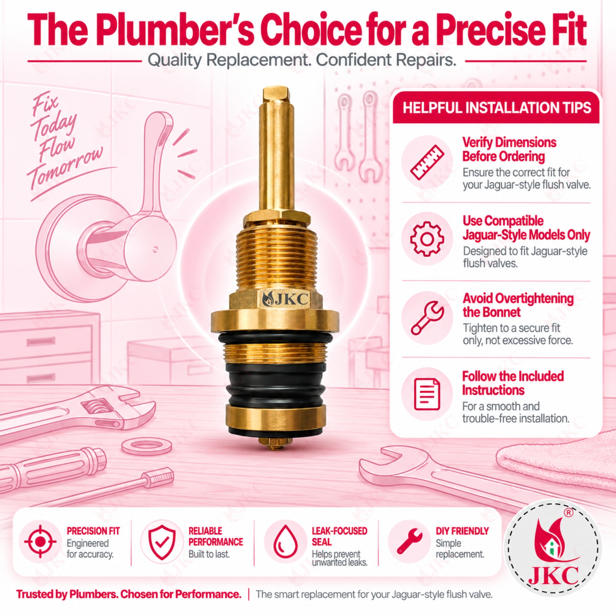 1085 – Jaquar Flush Spindle (12) jaguar type flush valve spindle