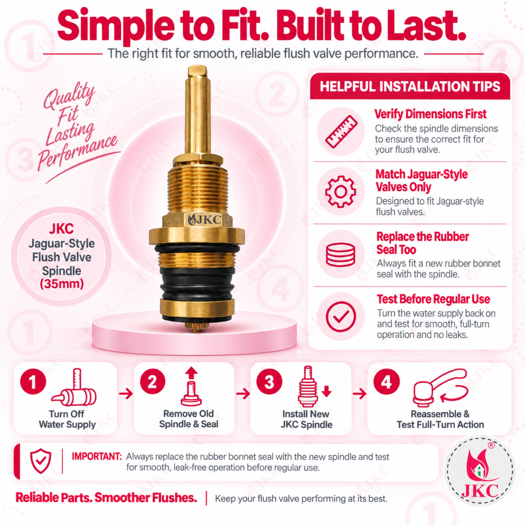 1085 – Jaquar Flush Spindle (13) jaguar type flush valve spindle