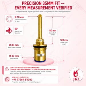 jaguar type flush valve spindle