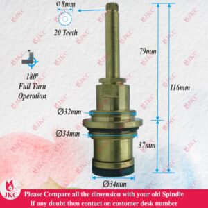 JKC Marc Type Flush Valve Spindle - 35mm (JKC-1101)