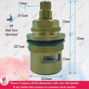 JKC Ess Ess Type Water Tap Spindle - 28mm (JKC-1122)