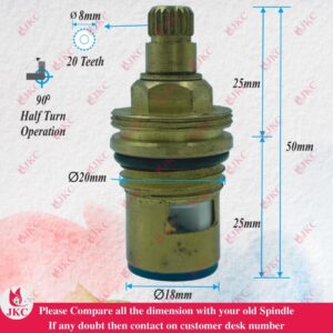 JKC Ess Ess Type Water Tap Spindle - 22mm (JKC-1126)