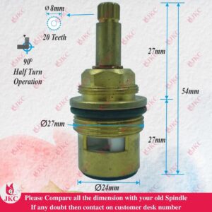 JKC Ess Ess Type Water Tap Spindle - 28mm (JKC-1130)
