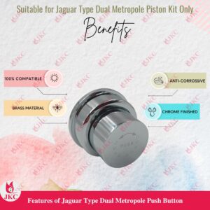 JKC Jaquar Type 32mm Dual Metropole Push Button - (JKC-1300) JKC Jaquar Type 32mm Dual Metropole Push Button - (JKC-1300)