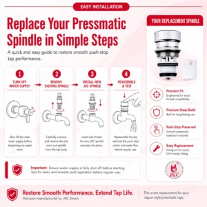 JKC Jaguar Type Pressmatic Water Tap Spindle - (JKC-239) Jaguar Type Pressmatic Water Tap Spindle