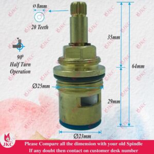JKC Ceramic Type Water Tap Spindle - 3/4" (JKC-4014)