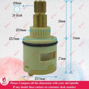 JKC 25mm Wall Mixer Cartridge for Center of Wall Mixer - (JKC-5002)