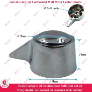 JKC Jaguar Type Continental Model Wall Mixer Center Handle - (JKC-1221) JKC Jaguar Type Continental Model Wall Mixer Center Handle - (JKC-1221)