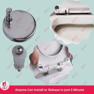 JKC Hindware Type Softclose Toilet Seat Cover Hinges - 45mm (JKC-741-45)