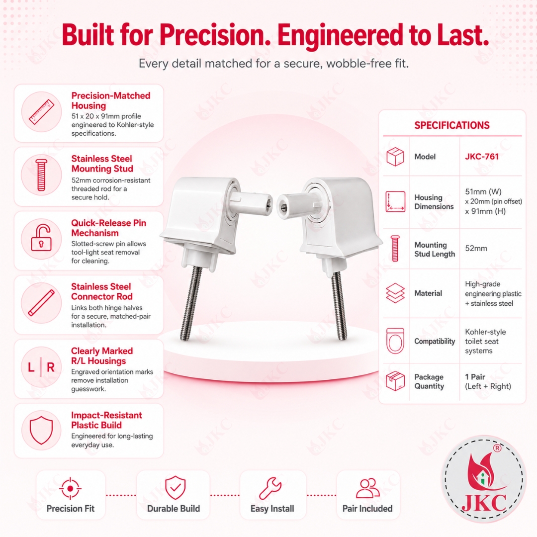 761 Kohler Hinges (3) toilet seat cover hinges