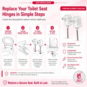 JKC Kohler Type Toilet Seat Cover Hinges - (JKC-761) toilet seat cover hinges