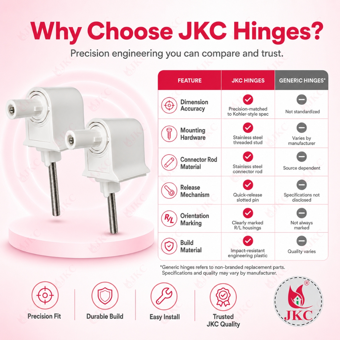 761 Kohler Hinges (9) toilet seat cover hinges
