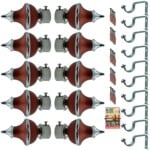 JKC SS and ABS Curtain Brackets and Holders, Suitable for 1inch Curtain Rod - Pack of 10