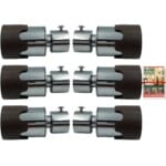 JKC Wooden Curtain Brackets, Suitable for 1inch Curtain Rod - Pack of 6