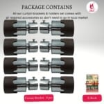 JKC Wooden Curtain Brackets, Suitable for 1inch Curtain Rod - Pack of 8