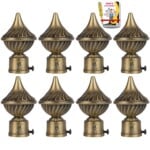 JKC Whirl Curtain Brackets, Suitable for 1inch Curtain Rod - Pack of 8