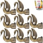 JKC Peacock Curtain Brackets, Suitable for 1inch Curtain Rod - Pack of 8