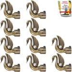 JKC Peacock Curtain Brackets, Suitable for 1inch Curtain Rod - Pack of 10