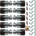 JKC Wooden Curtain Brackets and Holders, Suitable for 1inch Curtain Rod - Pack of 10