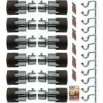 JKC Wooden Curtain Brackets and Holders, Suitable for 1inch Curtain Rod - Pack of 12