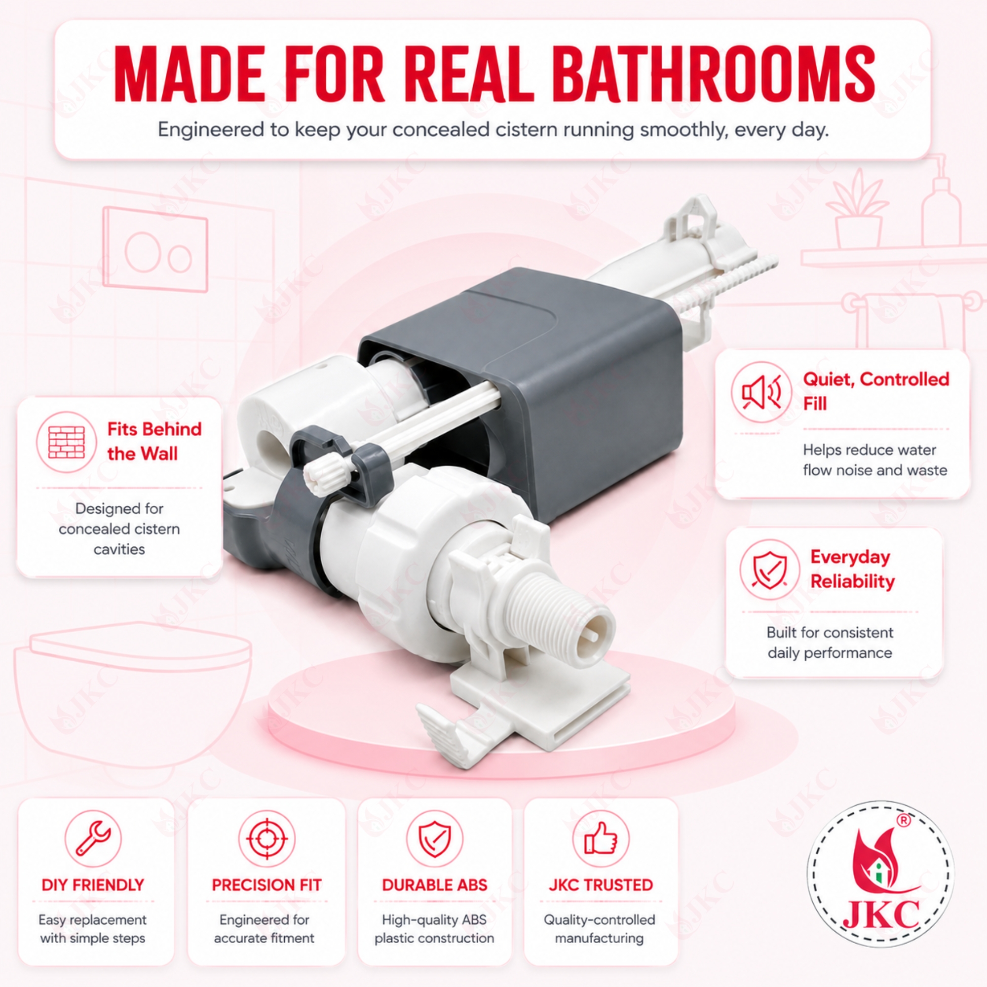 1060 – Ballcock For Jaguar Concealed Cistern (6) Ballcock for Concealed Cistern