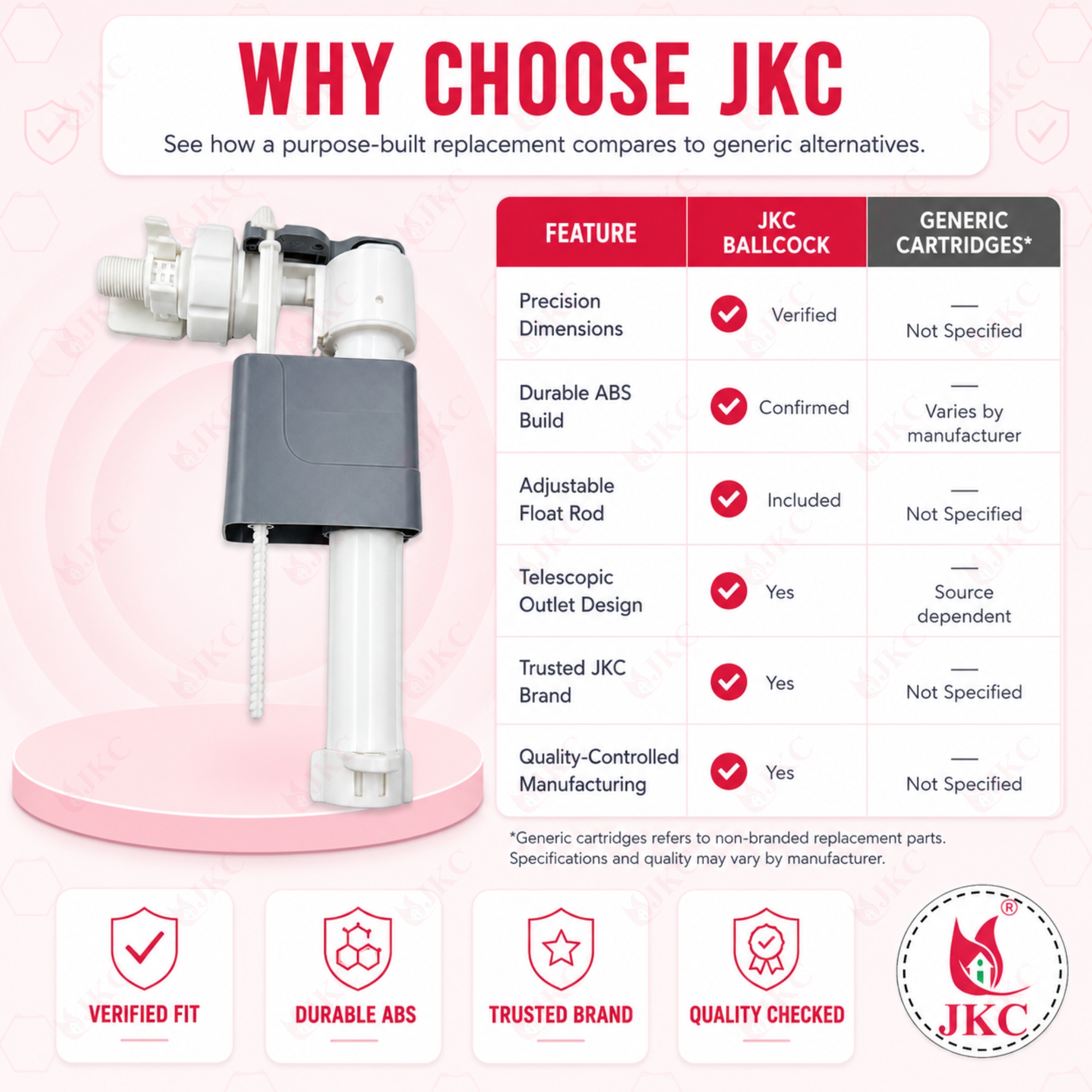1060 – Ballcock For Jaguar Concealed Cistern (9) Ballcock for Concealed Cistern