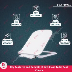 JKC Soft Close Toilet Seat Cover for Wallhung and One Piece WC (JKC-743TF) Toilet Seat cover