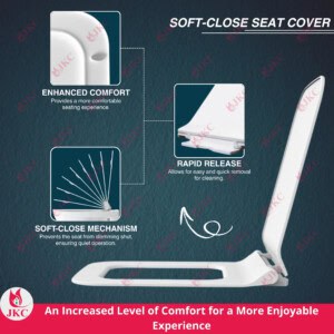 JKC Soft Close Toilet Seat Cover for Wallhung and One Piece WC (JKC-743TF) Toilet Seat cover