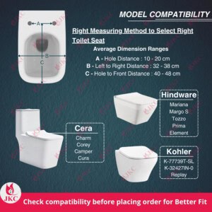 JKC Soft Close Toilet Seat Cover for Wallhung and One Piece WC (JKC-743TF) Toilet Seat cover