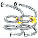 JKC Stainless Steel Geyser Connection Pipe for Hot and Cold Water 36inch (Pack of 2)