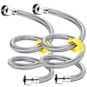 JKC Stainless Steel Geyser Connection Pipe for Hot and Cold Water 36inch (Pack of 2)