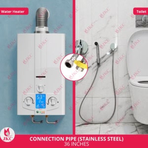 JKC Stainless Steel Geyser Connection Pipe for Hot and Cold Water 36inch (Pack of 2) JKC Stainless Steel Geyser Connection Pipe for Hot and Cold Water 36inch (Pack of 2)