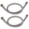 JKC Stainless Steel Geyser Connection Pipe for Hot and Cold Water 30inch (Pack of 2)