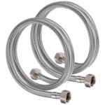 JKC Stainless Steel Geyser Connection Pipe for Hot and Cold Water 36inch (Pack of 2)