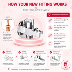 JKC Brass Angle Cock with Hook – Health Faucet Holder & Wall Flange ( 203_ST_Angle_Cock ) JKC Brass Angle Cock with Hook – Health Faucet Holder & Wall Flange ( 203_ST_Angle_Cock )