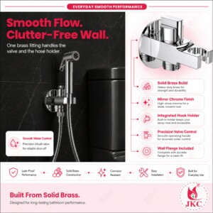 JKC Brass Angle Cock with Hook – Health Faucet Holder & Wall Flange ( 203_ST_Angle_Cock ) JKC Brass Angle Cock with Hook – Health Faucet Holder & Wall Flange ( 203_ST_Angle_Cock )