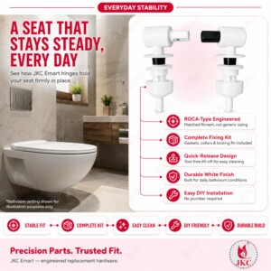 JKC Roca Type Toilet Seat Cover Hinges - (JKC-420)