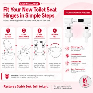 JKC Roca Type Toilet Seat Cover Hinges - (JKC-420)