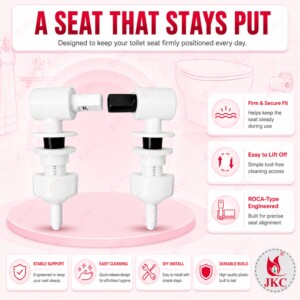 JKC Roca Type Toilet Seat Cover Hinges - (JKC-420)