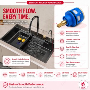 JKC Waterfall Kitchen Sink Cartridge 35mm (JKC-499_IMP_Round ) JKC Waterfall Kitchen Sink Cartridge 35mm (JKC-499_IMP_Round )